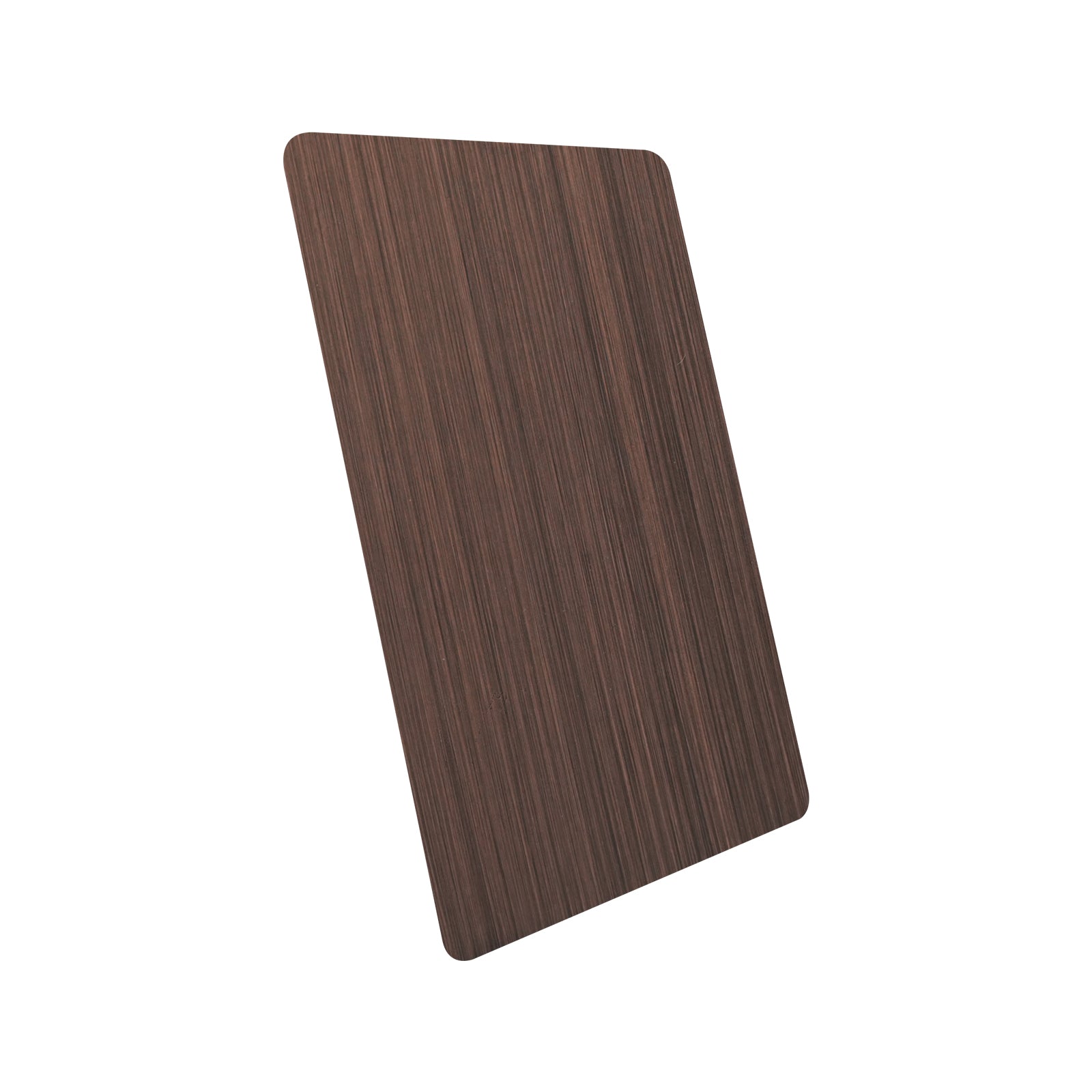CKH antique copper smooth finish sample for range hoods, featuring sleek vintage metallic texture.