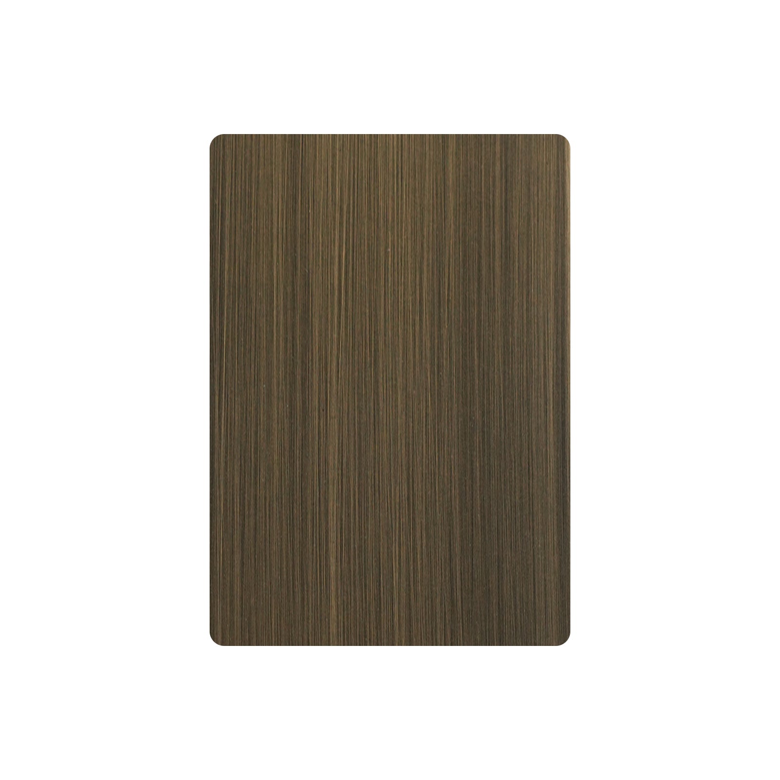 CKH antique brass finish sample for range hoods, featuring brushed metallic texture.