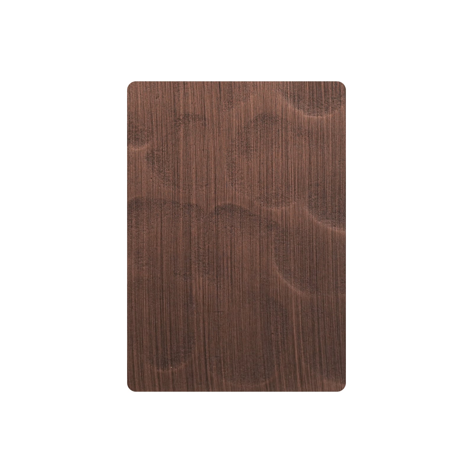 CKH antique copper light hammered finish sample for range hoods, featuring subtle textured elegance.