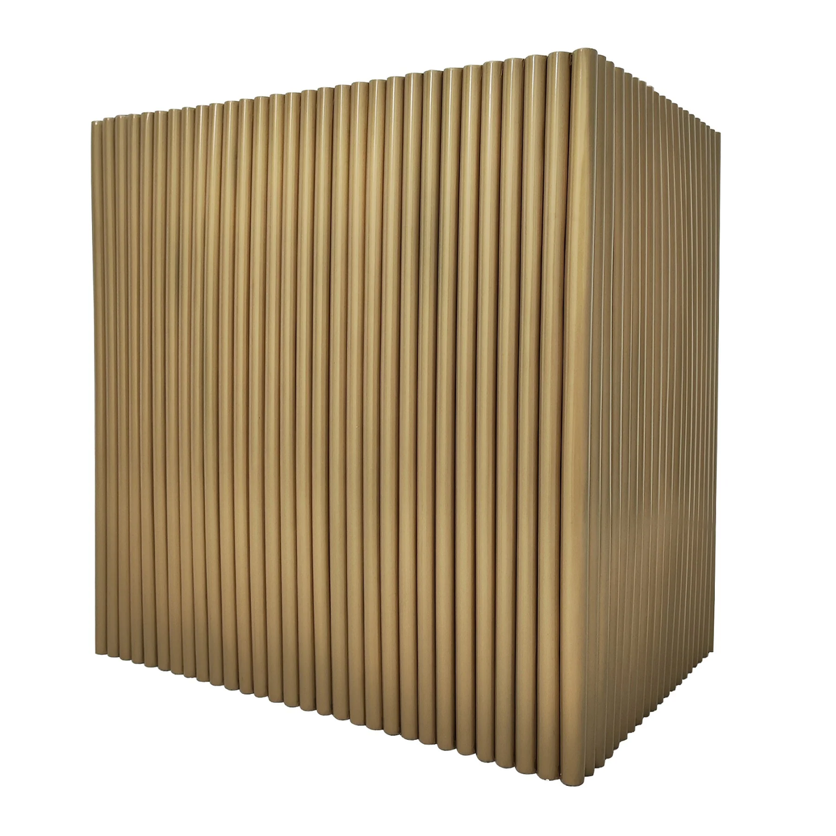 kitchen brass wall-mounted range hood in modern kitchen