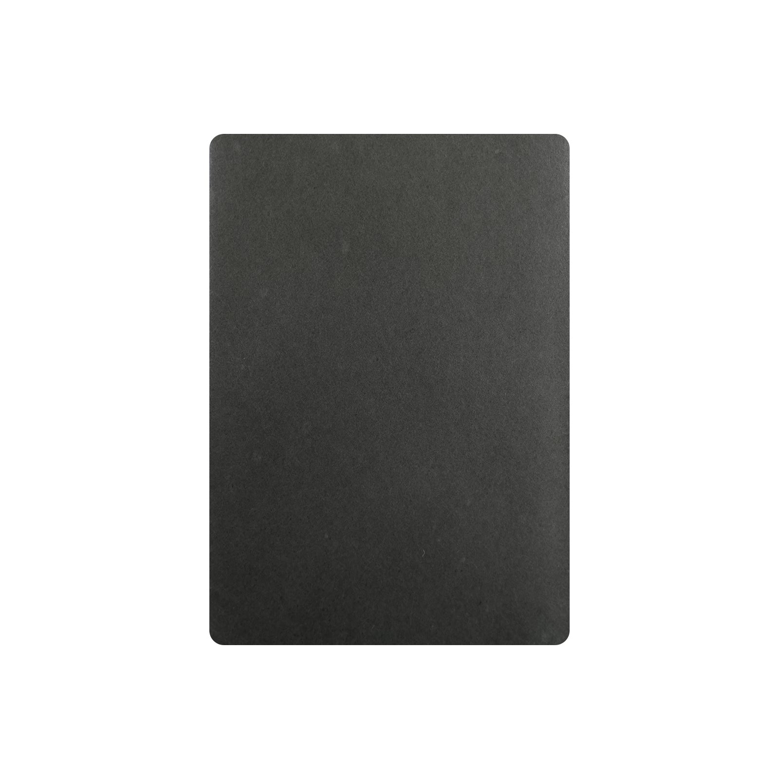 CKH black zinc finish sample for range hoods, featuring bold industrial matte texture.
