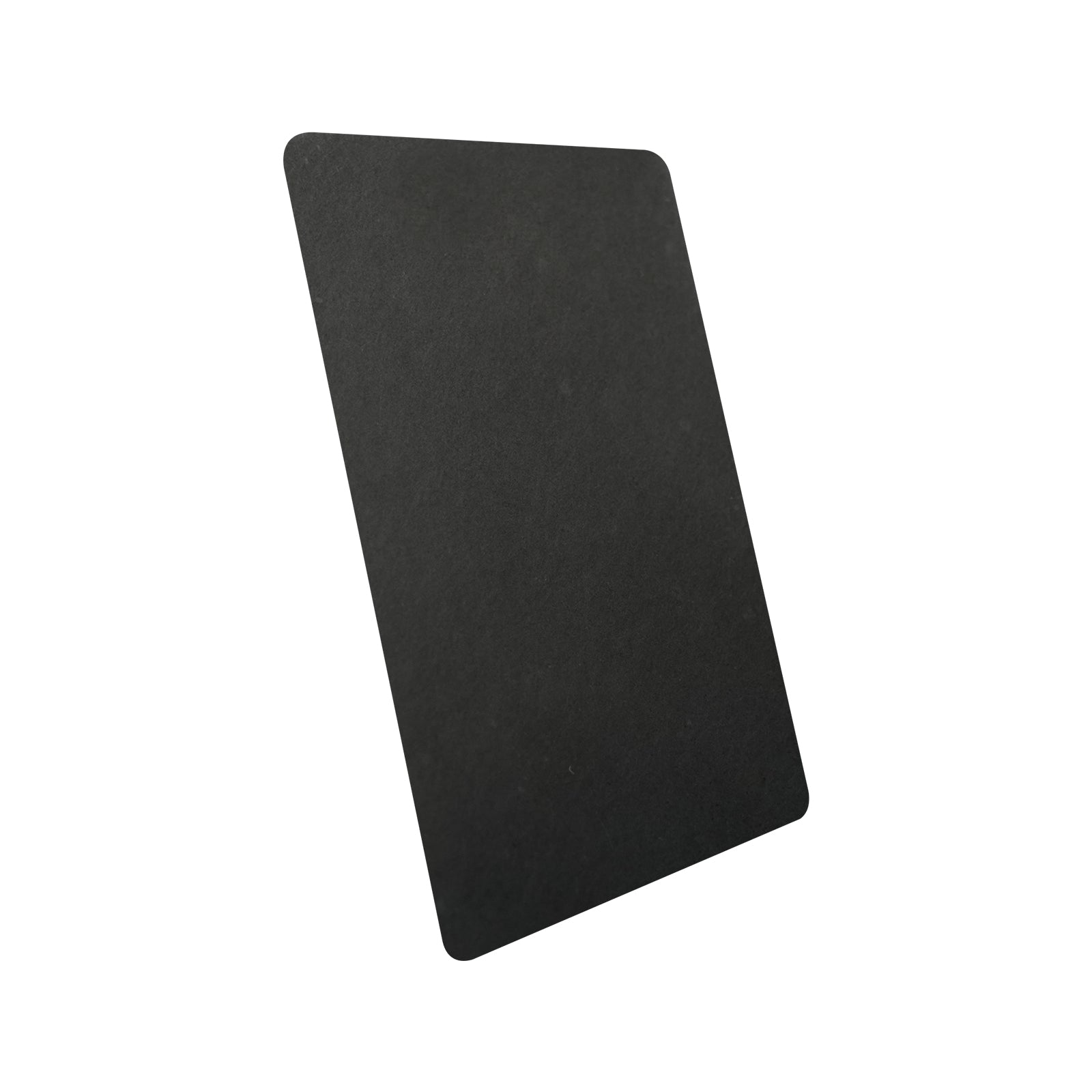 CKH black zinc finish sample for range hoods, featuring bold industrial matte texture.