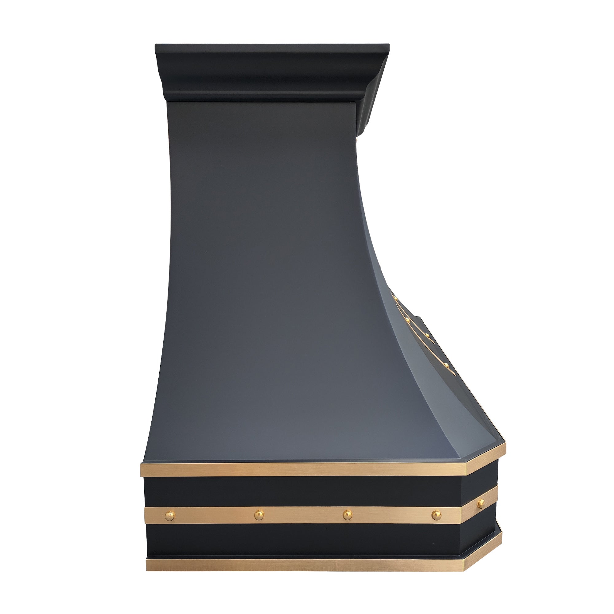 Black stainless steel range hood showcase modern luxury design crafted for elegant kitchen aesthetics