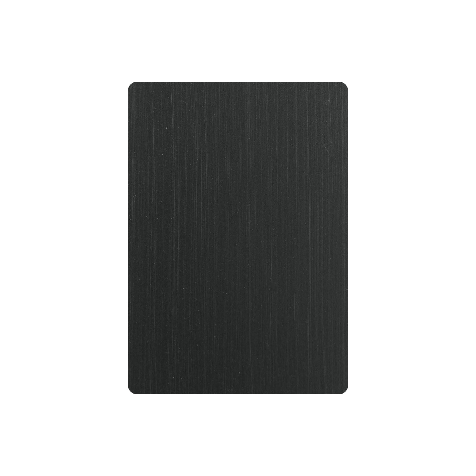 CKH brushed grey stainless steel finish sample for range hoods, featuring sleek industrial texture.