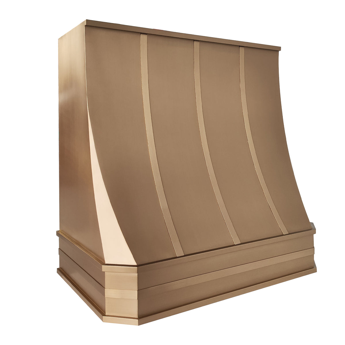 ckh custom kitchen range hood with brass straps