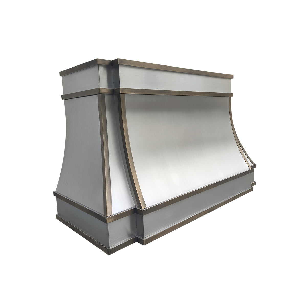 luxury stainless steel kitchen hood with brass accents for contemporary kitchens