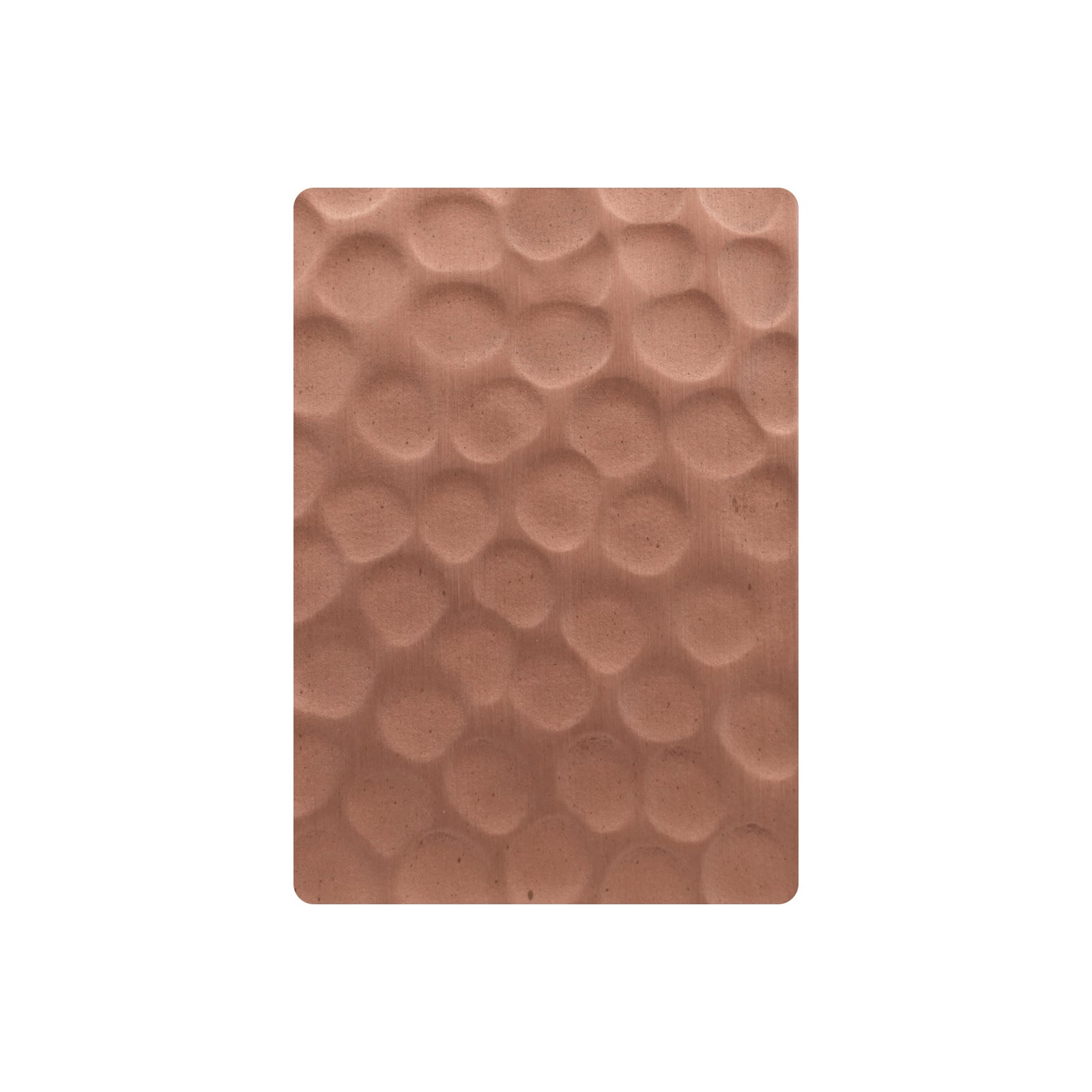 CKH natural copper beehive hammered finish sample for range hoods, featuring artisan-crafted textured authenticity.
