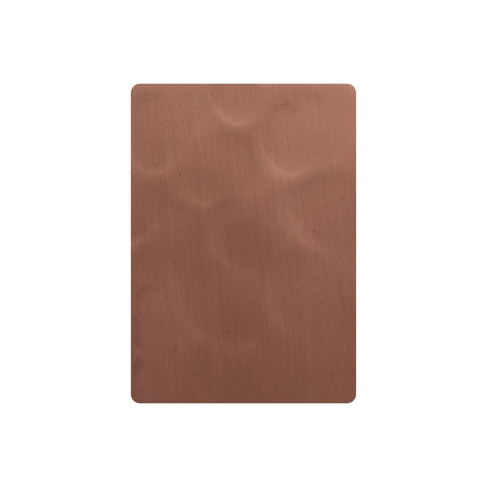 CKH natural copper light hammered finish sample for range hoods, featuring subtle textured refinement.