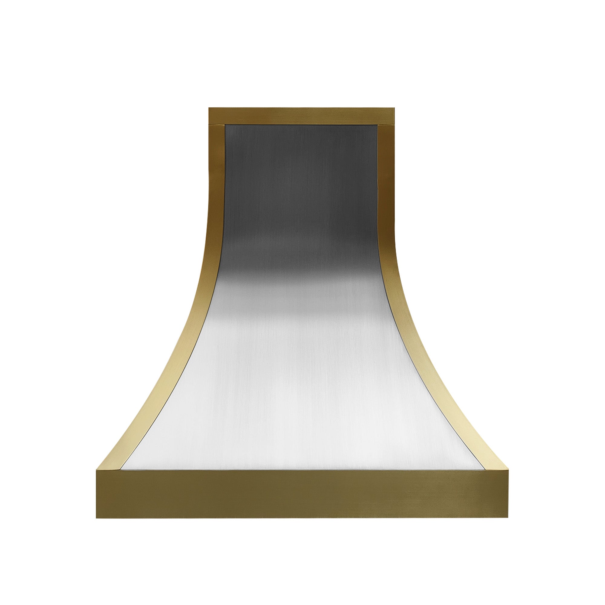 Gold-framed mirror on a white background