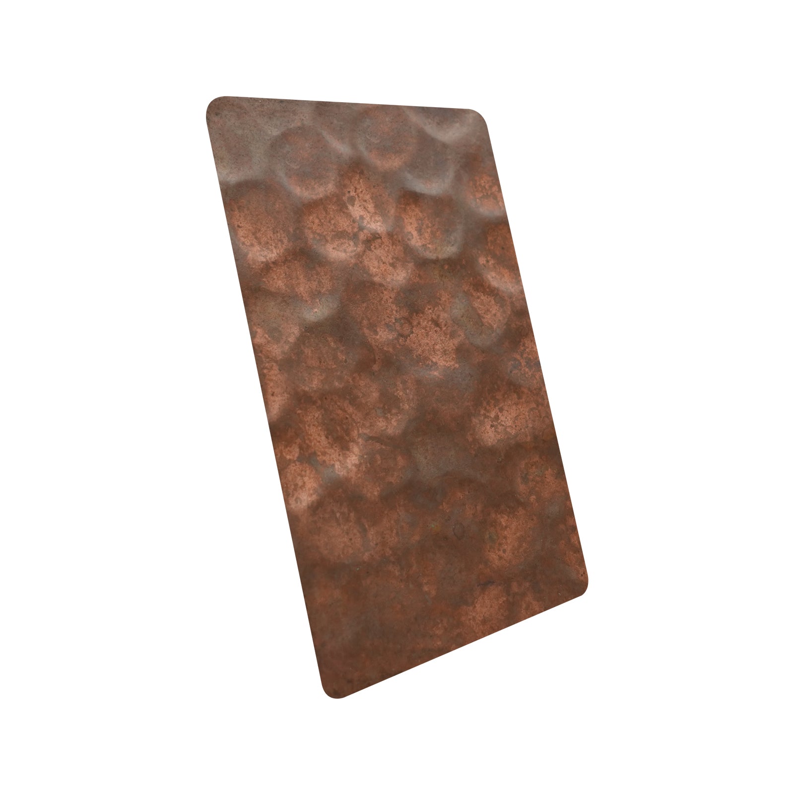 CKH vintage copper beehive hammered finish sample for range hoods, featuring timeless artisan textured charm.