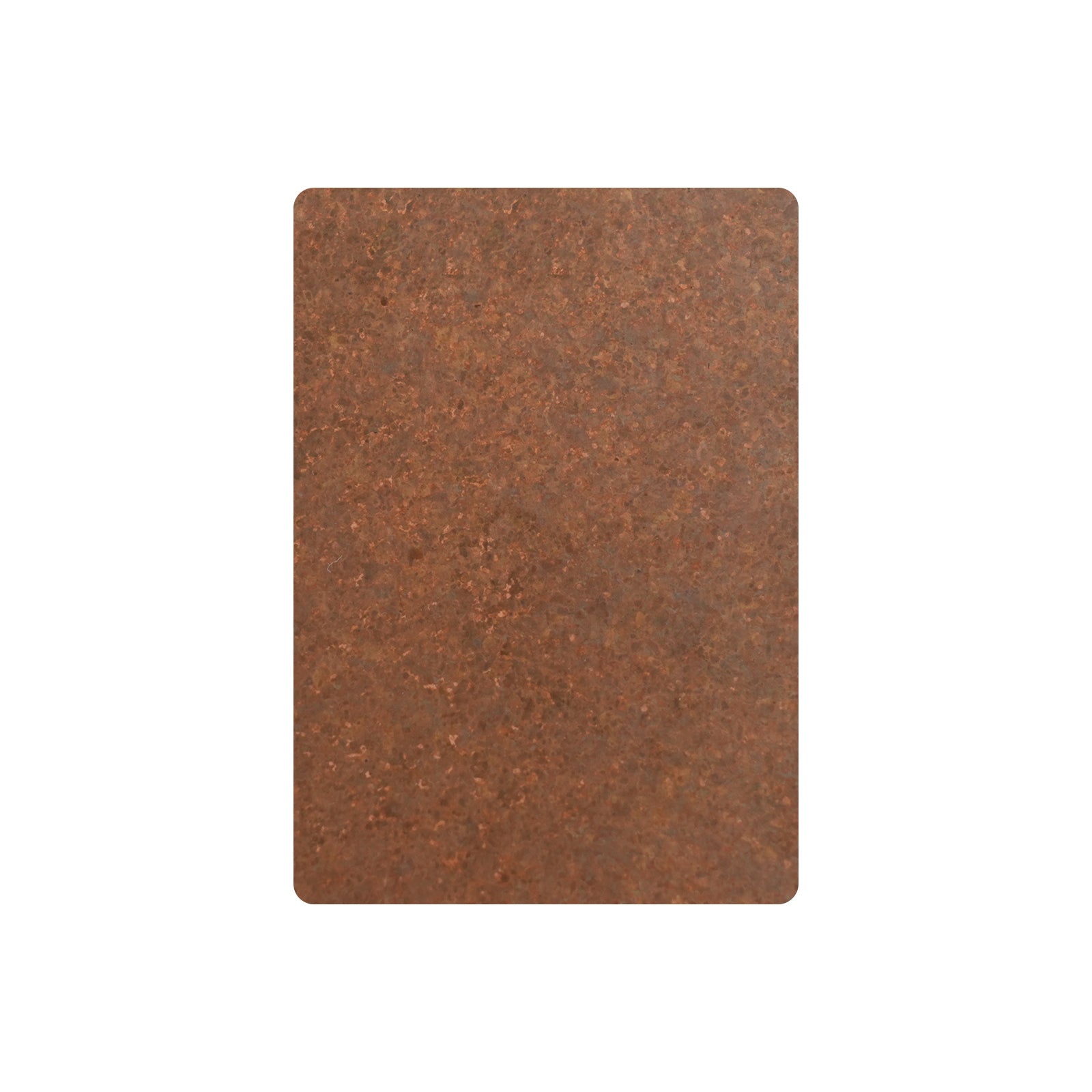 CKH vintage copper smooth finish sample for range hoods, featuring timeless retro metallic elegance.