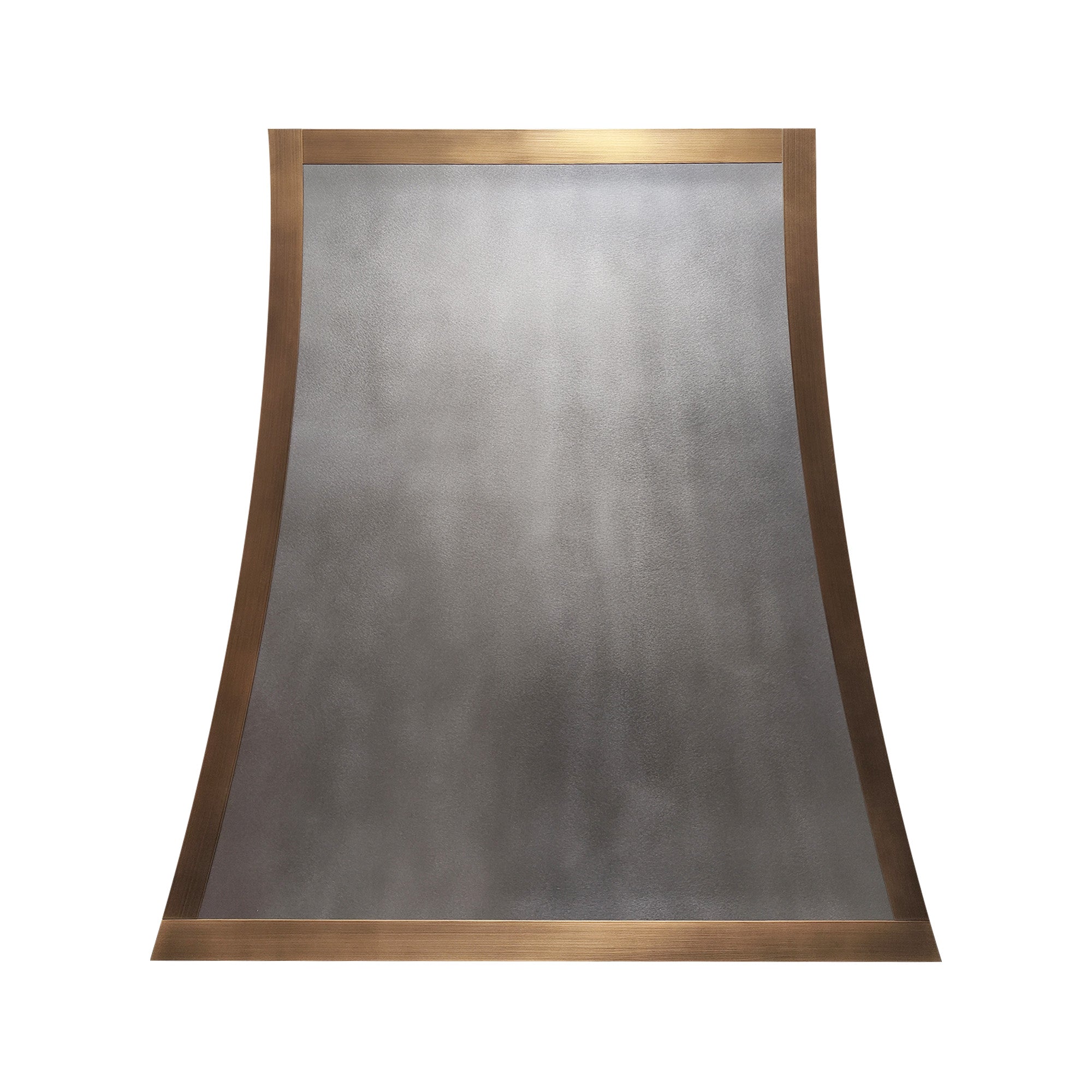 CKH vintage zinc range hood with brass accents, showcasing classic kitchen ventilation design.