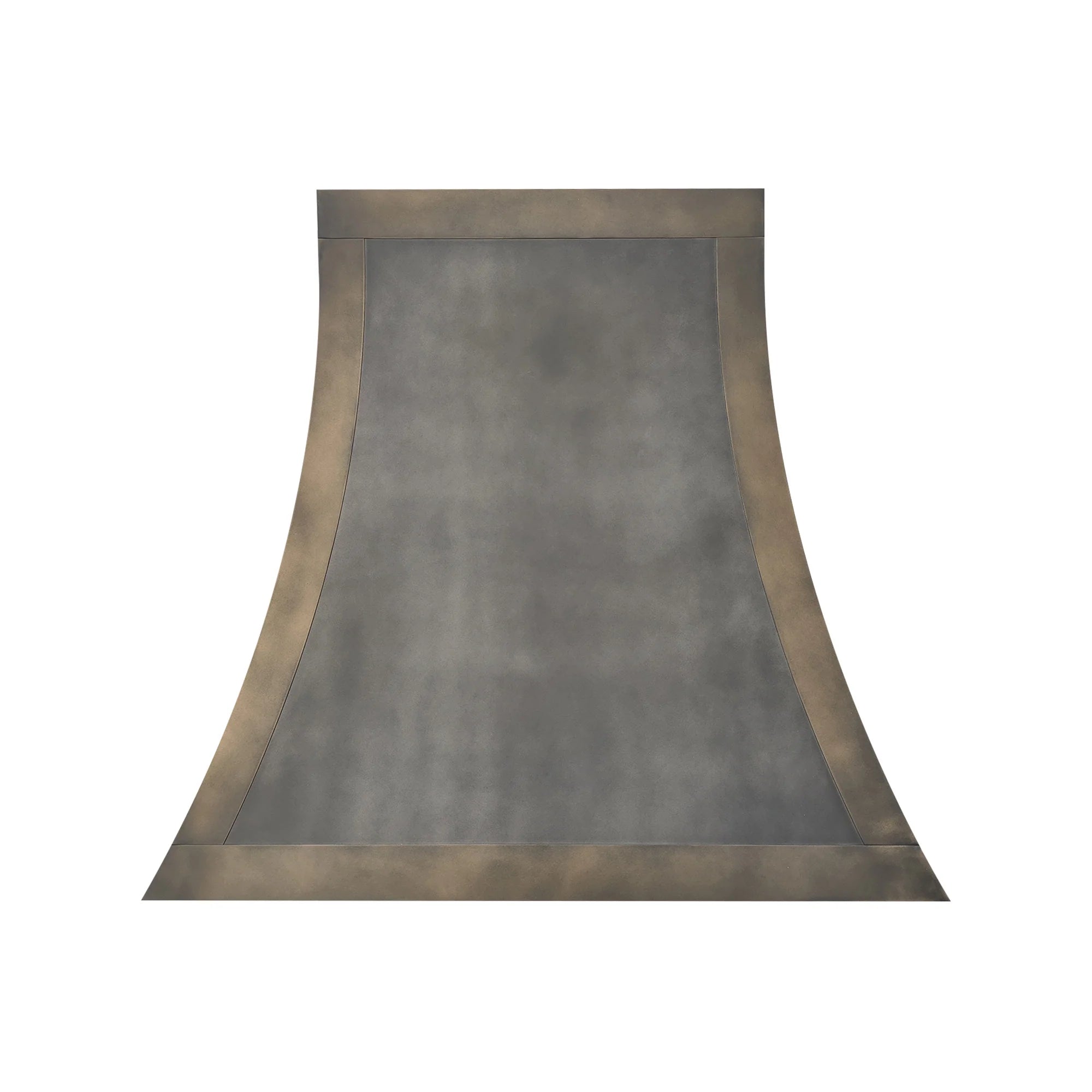 CKH vintage zinc range hood with bronze accents, showcasing timeless vintage kitchen ventilation design.