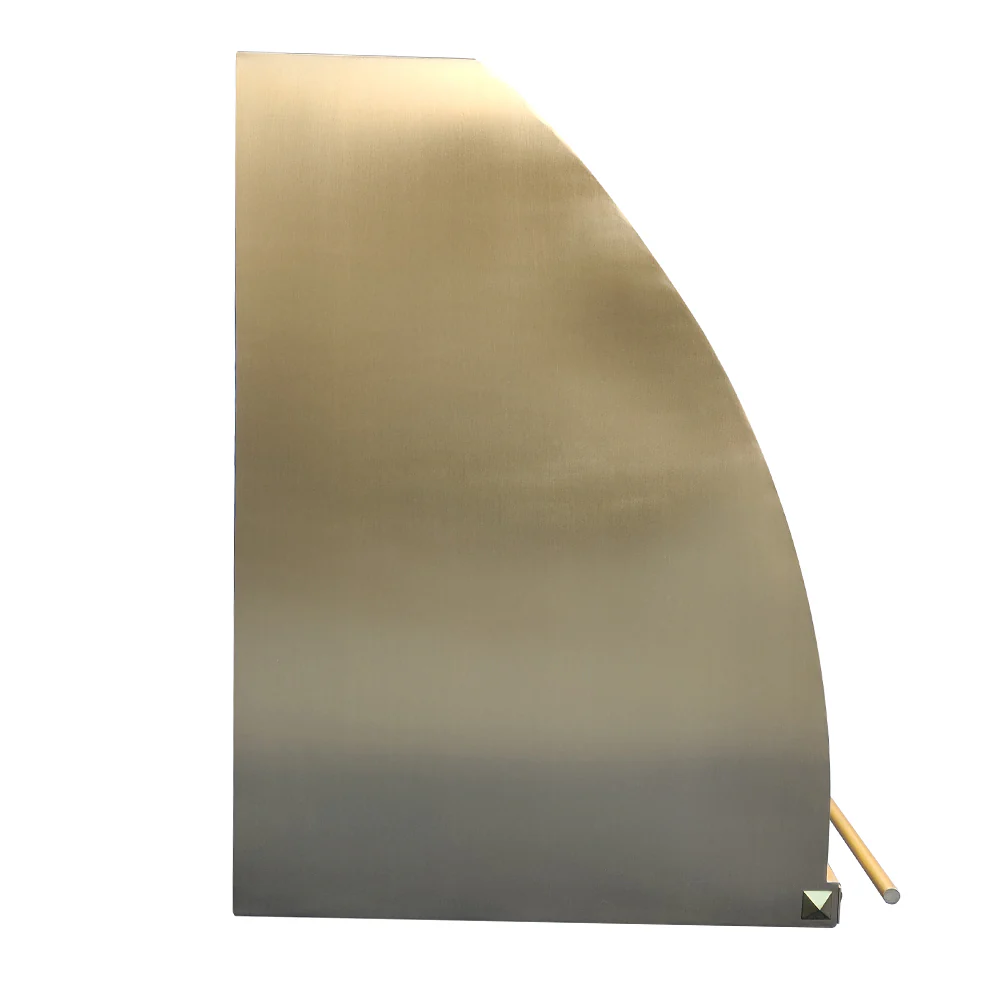 Kitchen brass range hood with luxury custom design