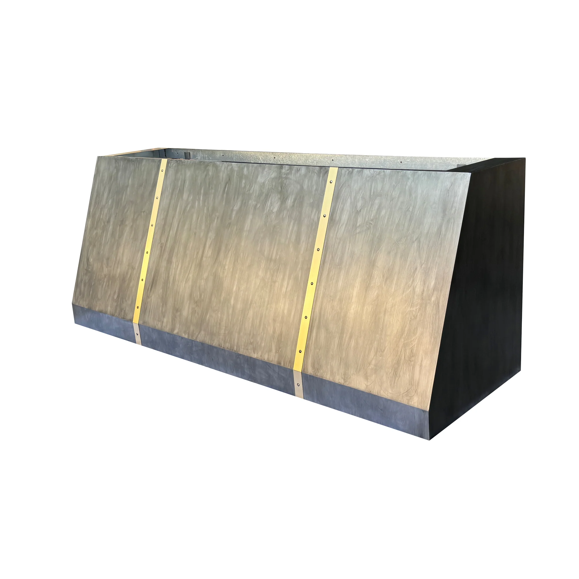 handmade wall-mounted zinc range hood 