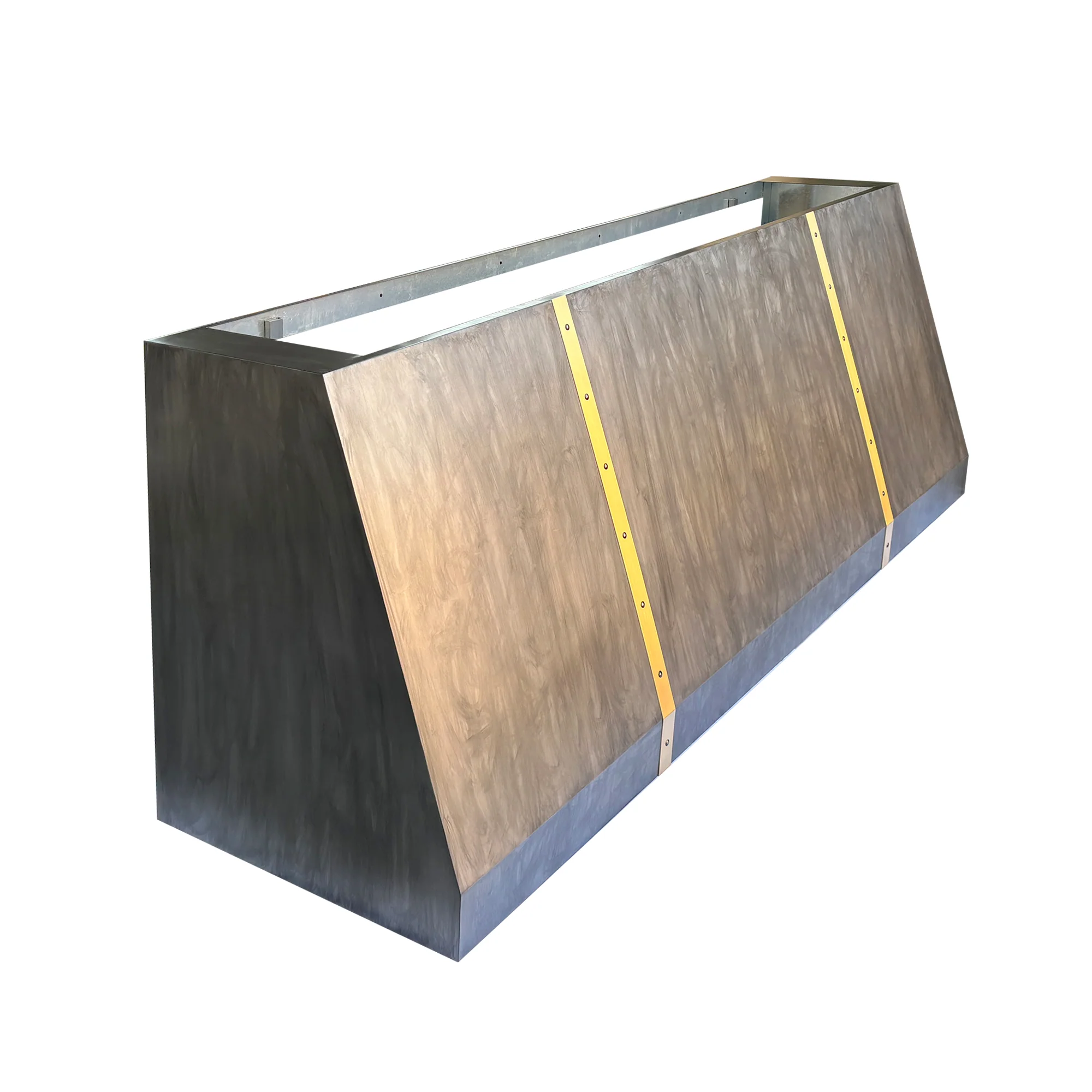 handmade wall-mounted zinc range hood 