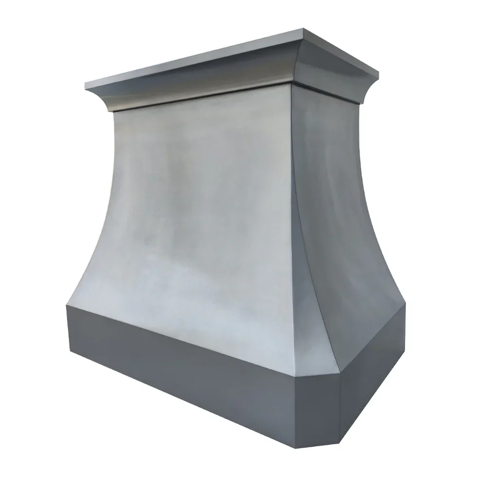 Zinc wall-mounted built in range hood 900 CFM touch control