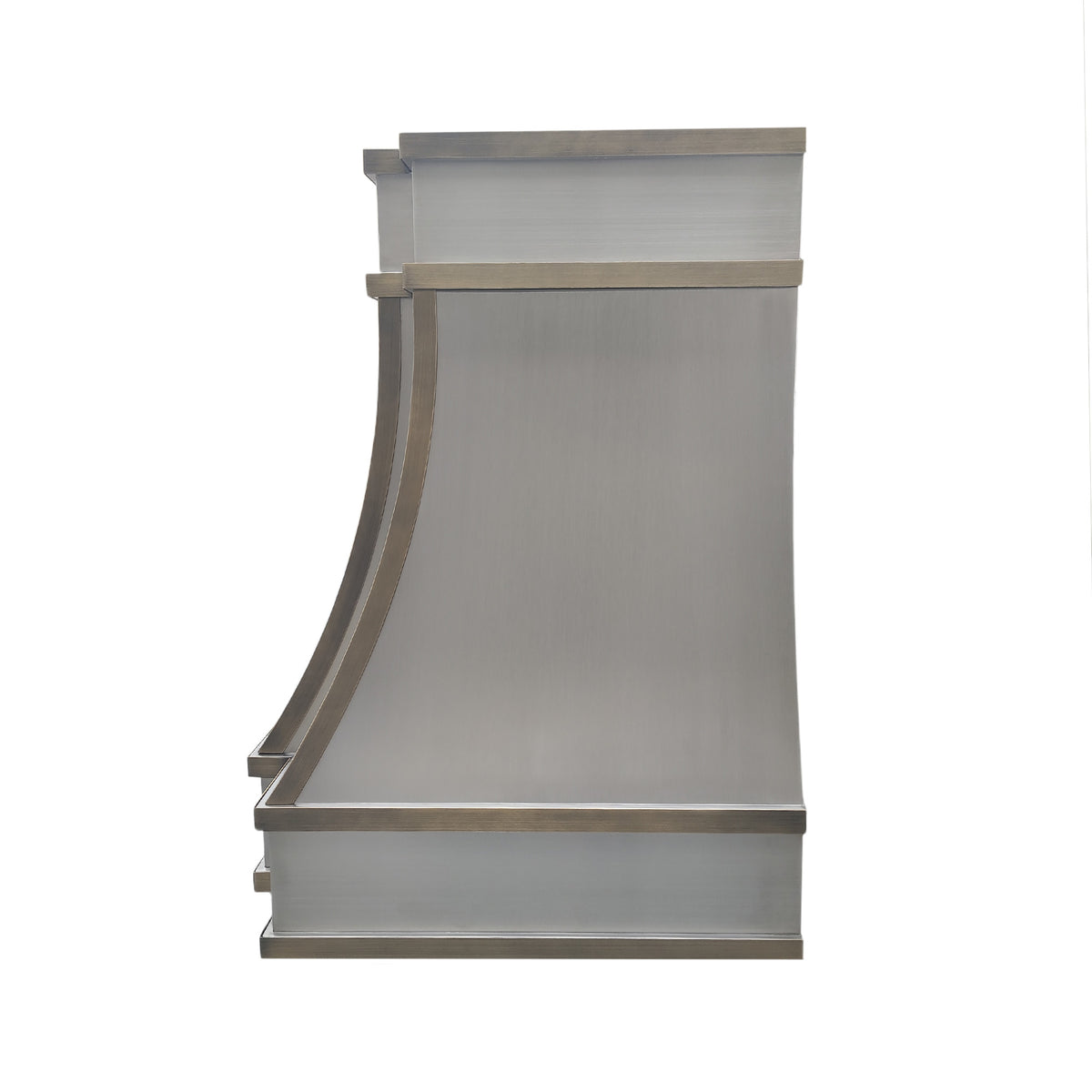 modern luxury stainless steel kitchen hood with brass accents for contemporary kitchens